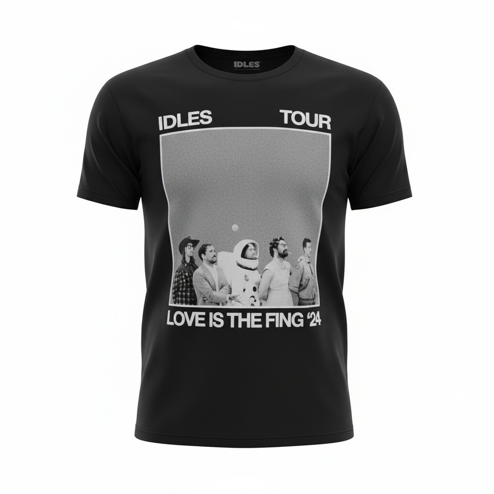 Idles Tour‎ Love Is The Fing '24 Rock Band Shirt Mens Medium - Picture 1 of 6